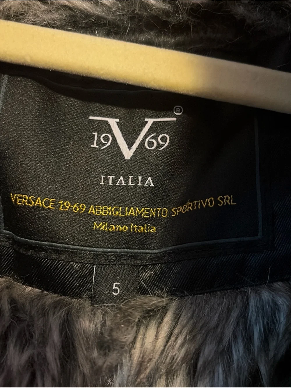 Versace 1969 Boys BLACK COAT Down Winter Puffer Jacket Green Italia V Size 5